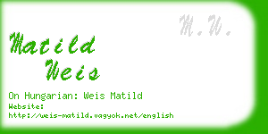 matild weis business card